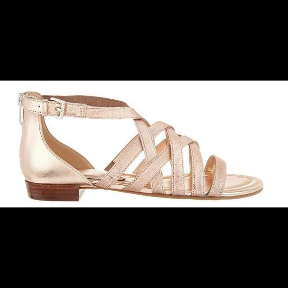 Marc Fisher Cross Weave Stretch Sandals Play Light Pink - Medium - Picture 2 of 7